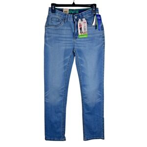 Levis 511 Slim Fit Stretch Jeans Boys Size 16 Light Wash Denim Pants NWT